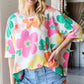 HOPELY Floral Waffle Oversize T-Shirt