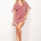 VERY J Short Sleeve V-Neck Tee Dress