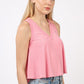 VERY J V-Neck Knit Swing Cropped Tank