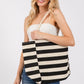 Fame Stripe Contrast Tote Bag