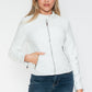 Snobbish PU Leather Zip Up Jacket with Pockets