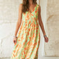 ADORA Abstract Floral V-Neck Maxi Dress