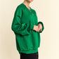 Davi & Dani Round Neck Raglan Sleeve Sweatshirt