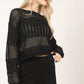 VERY J Openwork Cropped Cover Up and Shorts Set
