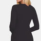 Zenana Ful Size Brushed Microfiber Long Sleeve Round Neck T-Shirt