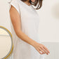 Ninexis Round Neck Cap Sleeve T-Shirt