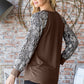 Heimish Full Size Snakeskin Print Raglan Sleeve Half Button Top