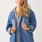 RISEN Zip Up Hooded Denim Shirt