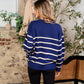 Sew In Love Striped Round Neck Sweater
