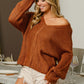 BiBi V-Neck Cable Knit Sweater