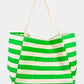 Fame Stripe Contrast Tote Bag