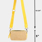 Fame Straw Contrast Crossbody Bag