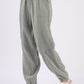 VERY J Washed Woven Crinkle Gauze Drawstring Pants