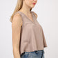 VERY J V-Neck Knit Swing Cropped Tank