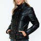 YMI Pocketed Zip Up Turtleneck Puffer Jacket