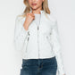 Snobbish PU Leather Zip Up Jacket with Pockets