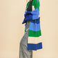 Davi & Dani Color Block Kimono Sleeve Open Front Cardigan