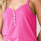 Heimish Full Size Quarter Button Ribbed Cami