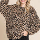 Culture Code Leopard Faux Fur Round Neck Top