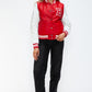 Love Me Now PU Leather Contrast Snap Down Bomber Jacket