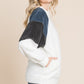 Culture Code Color Block Faux Fur Raglan Sleeve Sweatshirt