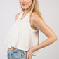 VERY J V-Neck Knit Swing Cropped Tank