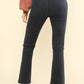 VERY J Washed Denim Stretchy Crossover Waist Leggings