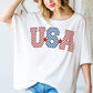 HOPELY USA Graphic Round Neck T-Shirt