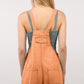 VERY J Washed Frayed Hem Denim Overall