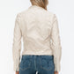 Snobbish PU Leather Zip Up Jacket with Pockets