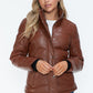 YMI Pocketed Zip Up Turtleneck Puffer Jacket