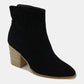 Beast Fashion Suede Point Toe Ankle Booties