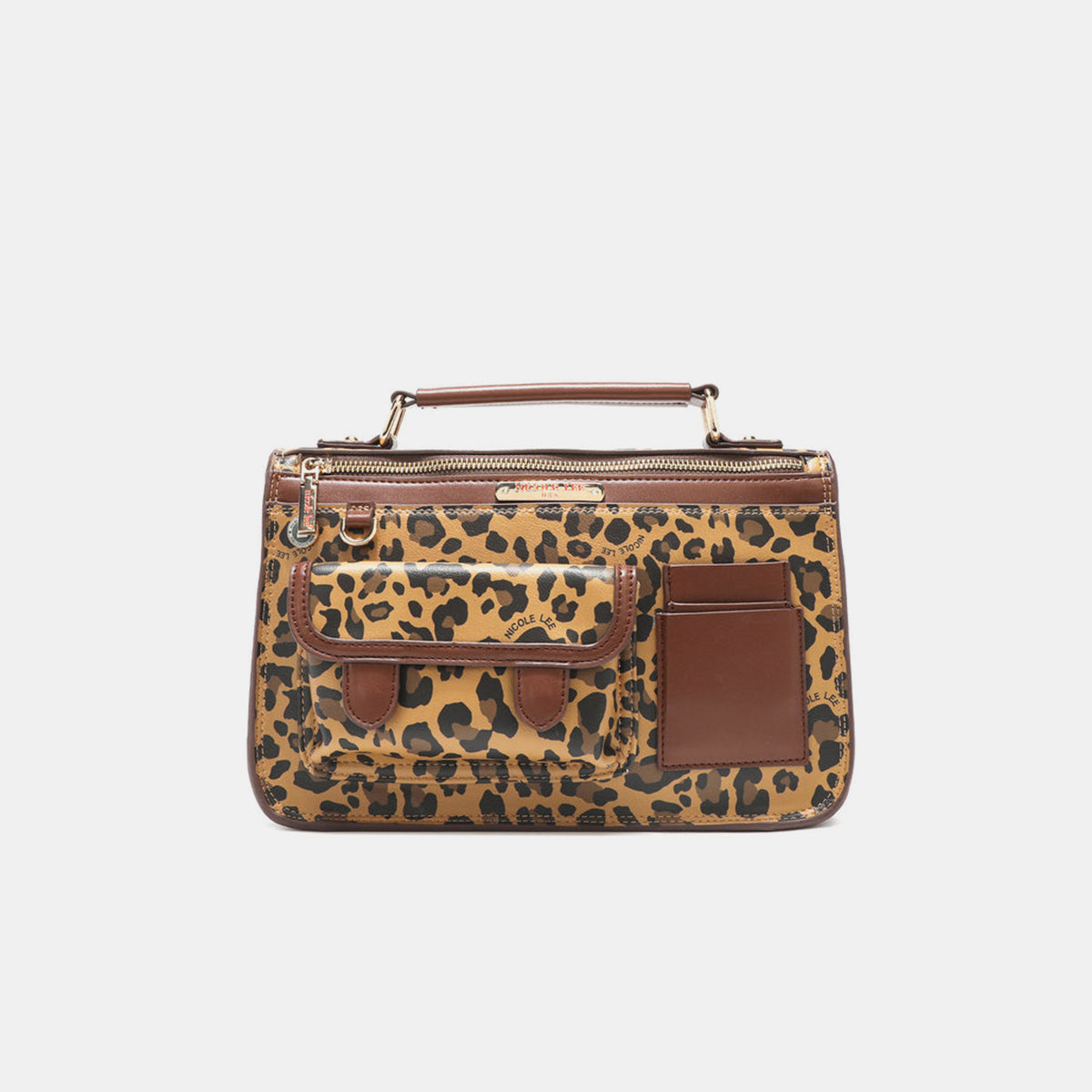 Nicole Lee USA Leopard Top Handle Handbag