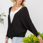 Celeste Full Size Contrast Round Neck Top with Two Layer Detail