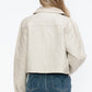 Snobbish Snap Down Long Sleeve PU Leather Jacket