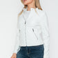 Snobbish PU Leather Zip Up Jacket with Pockets