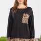 Celeste Full Size Leopard Round Neck Dropped Shoulder T-Shirt