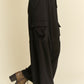 Davi & Dani Drawstring Ruched Detail Wide Leg Pants