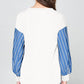 Super Lady Full Size French Terry Striped Long Sleeve Top