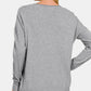 Zenana Front Seam Round Neck Sweater