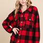 Super Lady Plaid Button Down Long Sleeve Shirt