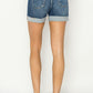 RISEN High Rise Cuffed Denim Shorts