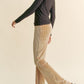 Davi & Dani Elastic Waist Knit Flare Pants