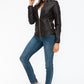 Snobbish PU Leather Biker Jacket with Side Zip Pockets