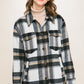 Love Tree Plaid Button Up Shacket