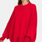 Zenana Side Sit Oversize Sweater