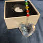 Hanging crystal heart sun catcher