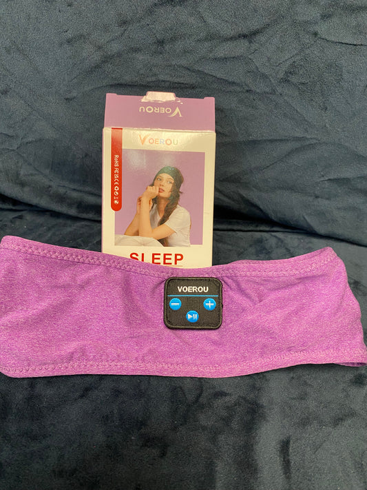 Purple Bluetooth headband headphones