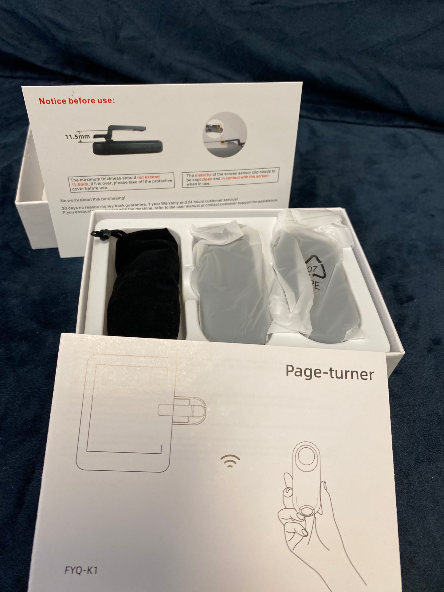 Wireless page turner remote