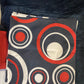 4 red white and blue abstract pillow covers